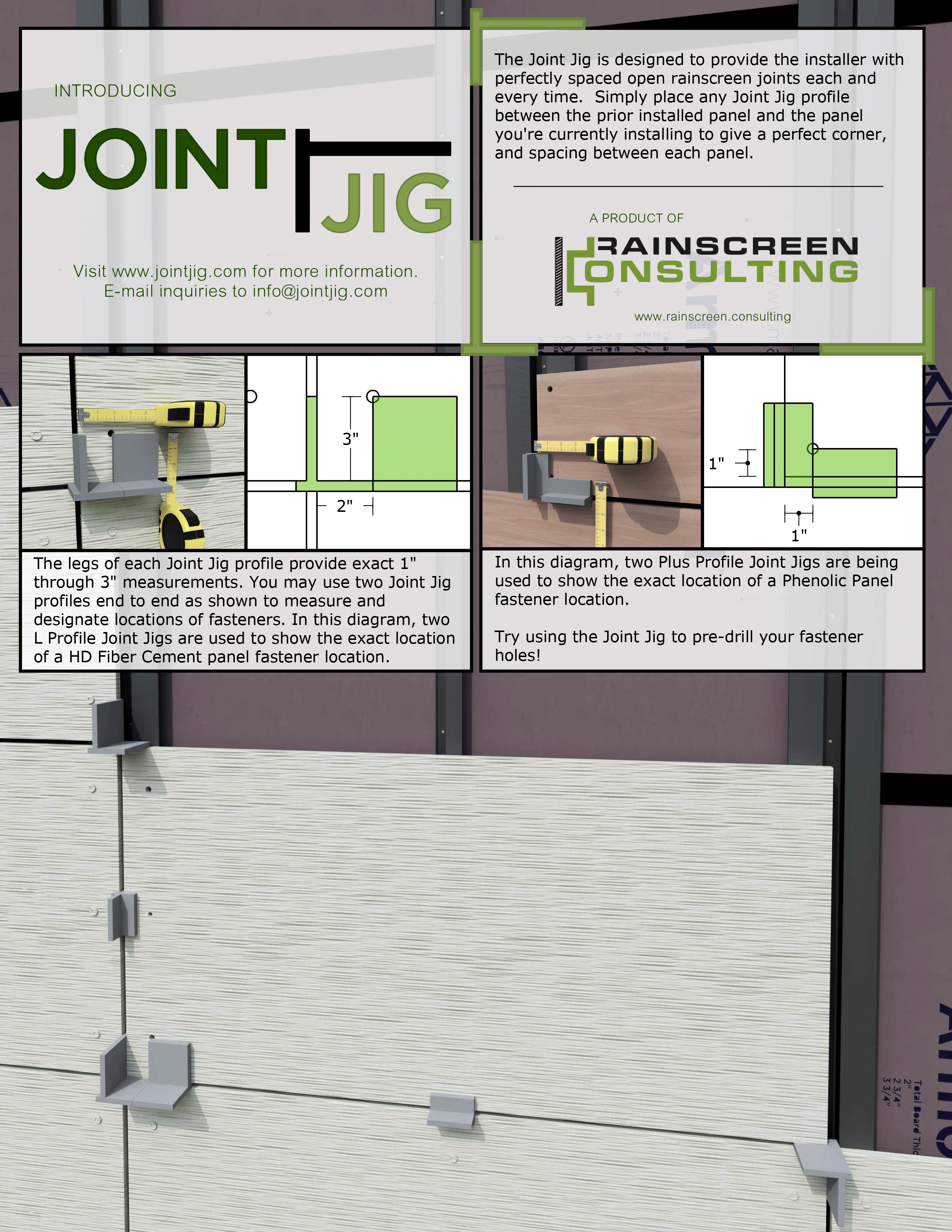 Joint Jig Open Joint Rainscreen Spacer